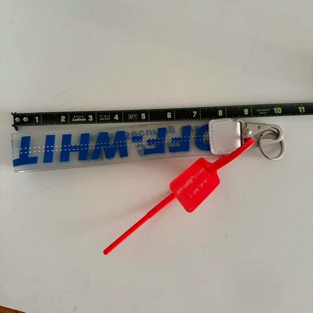 Off-White Rubber Industrial keychain lanyard, wrist strap 100% Authentic RARE